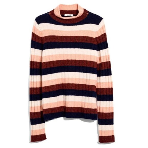 MADEWELL Evercrest Stripe Mock Neck Sweater - Picture 3 of 6